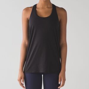 Lululemon Black Yogi Racerback Tank Work Out Yoga Activewear Top Size 12